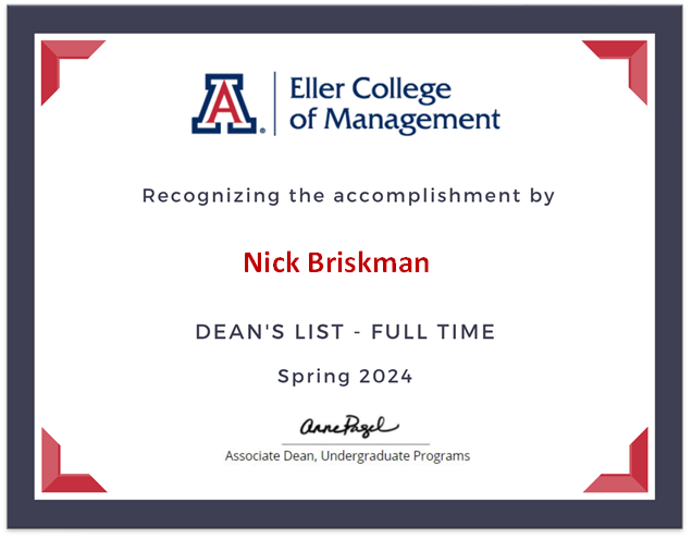 Dean's List Fall 2024