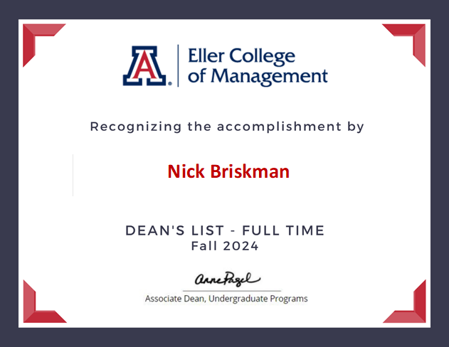 Honorable Mention Fall 2023